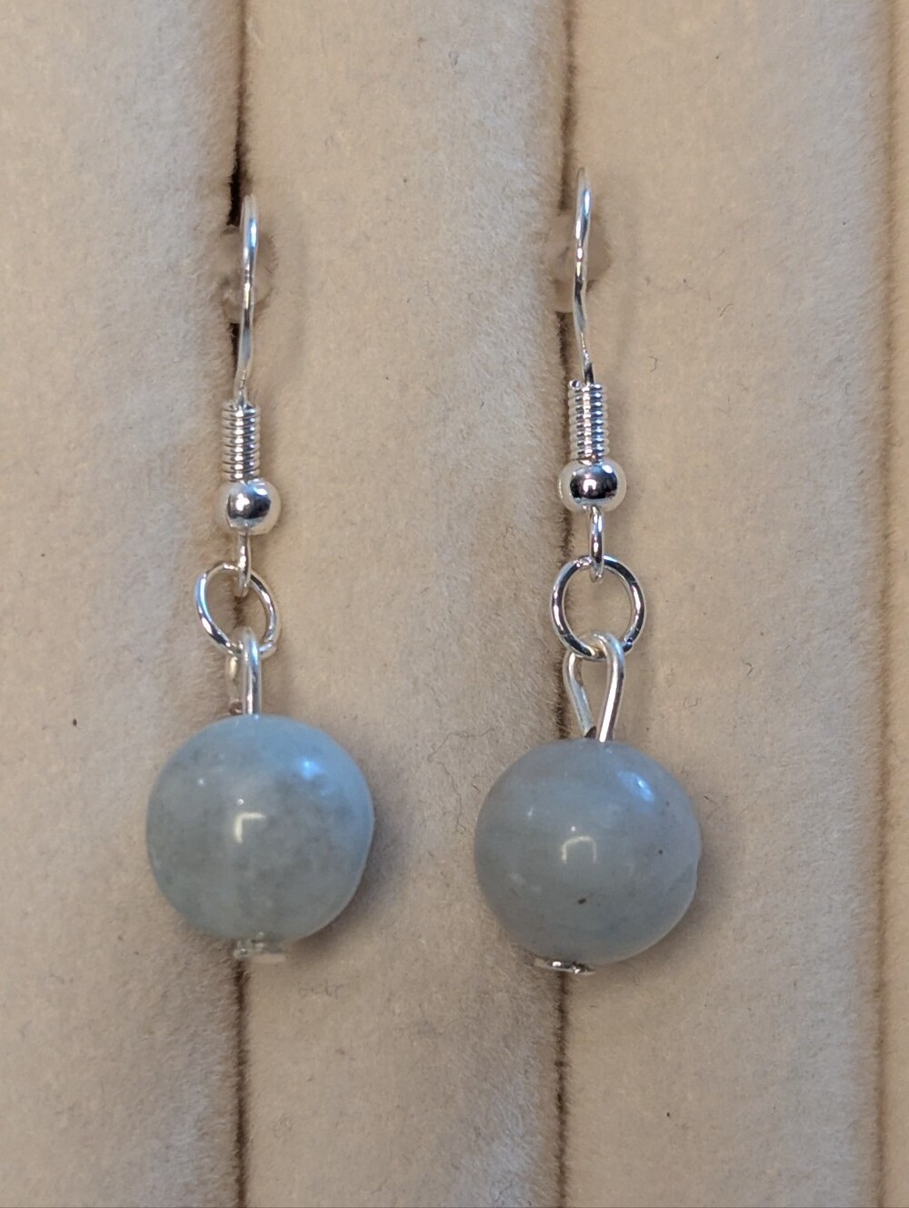 925 Aquamarine Drop Earrings Handmade
